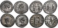 Probus Lot of 4 Aurelian BI Antoniniani. Lot includes: 1. Aurelian BI Antoninianus. Cyzicus, AD 273-274. IMP C AVRELIANVS AVG, radiate and cuirassed bust to right / RESTITVTOR ORBIS, Female figure sta