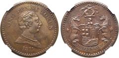 Medieval and World Great Britain, temp. Hanover. Bristol CU Penny Token. 1811. ONE PENNY TOKEN , bust of George III to right; date below / CIVITAS BRISTOL in banner below city Coat of Arms. Withers 41