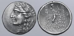 Greek Troas, Alexandreia AR Tetradrachm. Dated CY 234 = 67/6 BC. Archagoras, magistrate. Laureate head of Apollo to left / Apollo Smintheus standing to right, quiver over shoulder, holding bow and arr