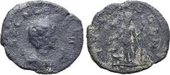 Roman Imperial Zenobia (mother of Vabalathus) BI Antoninianus. Antioch, March-May AD 272. [S] ZENOBI[A A]VG, draped bust to right, wearing stephane, set on crescent / IV[NO R]EGIN[A], Juno standing fa