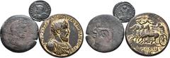 Roman Imperial Lot of 2 Roman Æ Coins and 1 Paduan. Includes: 1) Crispus, as Caesar, BI Nummus. London, AD 320-321. CRISPVS NOBIL C, helmeted and cuirassed bust to left, holding spear and shield / BEA