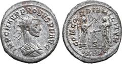 Probus Probus BI Antoninianus. Cyzicus, AD 280. IMP C M AVR PROBVS P F AVG, radiate, draped and cuirassed bust to right / CONCORDIA MILITVM, Victory standing to left, holding palm, presenting wreath t