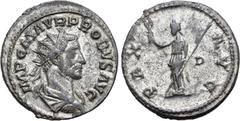 Probus Probus BI Antoninianus. Lugdunum, AD 282. IMP C M AVR PROBVS AVG, radiate, draped and cuirassed bust to right / PAX AVG, Pax standing facing, head to left, holding olive branch and sceptre; D t