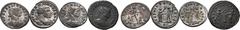 Probus Lot of 4 Aurelian BI Antoniniani. Lot includes: 1. Aurelian BI Antoninianus. Ticinum, AD 274-275. IMP C AVRELIANVS AVG, radiate and cuirassed bust to right / PROVIDEN DEOR, Fides standing to ri