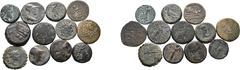 Greek Lot of 12 Greek Æ Coins of the Seleukid Empire, Pontos and Seleukis and Pieria. Lot includes coins of Seleukos II, Demetrios I Soter, Antiochos VII Euergetes (Sidetes), Demetrios II Nikator, Kle
