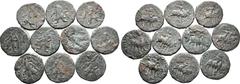 Greek Lot of 10 Kushan Empire Æ Tetradrachms. Lot sold as seen - no returns.