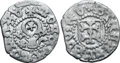 Medieval & World Romania, Moldavia (Principality). Ştefan III cel Mare AR Groat. Type IIa. 1457-1504. ✠ ᙏOꞂЄTA ᙏOLDAV, bull's head facing; star above, rosette to left, crescent to right / ✠ STЄFAꞂVS V