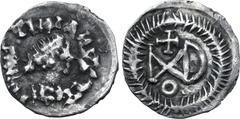 A Collection of Migratory Period Coins The Gepids in Sirmium, Pseudo-imperial AR 1/4 Siliqua. In the name of Justinian I. Circa AD 520-540. D N IINSTNNANVS V R, pearl-diademed, draped and cuirassed bu