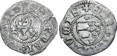Medieval & World Romania, Moldavia (Principality). Petru I AR Groat. 1375-1391. ✠ SI ᙏ PTRI ❀ WOIWO :, facing bull's head; star above, crescent to left, rosette to right / ✠ SI ᙏOLDVIЄNIS (reversed le