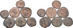 ROMAN IMPERIAL Lot of 7 Late Roman Æ Coins. Includes: Helena, Theodora, Aelia Flaccilla and Aelia Eudoxia. Lot sold as seen - no returns.