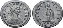 Probus Probus BI Antoninianus. Siscia, AD 277. IMP C PROBVS P F AVG, radiate and cuirassed bust to right / SECVRIT PERP, Securitas standing facing, head to left, elbow resting on column and right hand