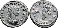 Probus Probus BI Antoninianus. Siscia, AD 280. IMP PROBVS P F AVG, radiate, draped and cuirassed bust to right, seen from the front / CONCORDIA AVG, Concordia standing facing, head to left, holding pa