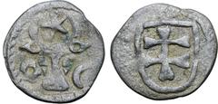 Medieval & World Romania, Moldavia (Principality). Bogdan III AR 1/2 Groat. 1504-1517. Facing bull's head; star above, rosette and crescent flanking / Shield with patriarchal cross fourchée. MBR Type 