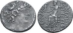 Roman Provincial Quintus Labienus or Ventidius Bassus AR Tetradrachm of Antioch, Seleucis and Pieria. In the name and types of Seleucid king Philip I Philadelphus. Dated year 10 of the Caesarean Era, 
