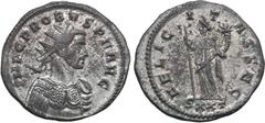 ROMAN IMPERIAL Probus BI Antoninianus. Ticinum, AD 278. IMP C PROBVS•P•F•AVG, radiate and cuirassed bust to right / FELICITAS SEC, Felicitas standing facing, head to left, holding caduceus and cornuco