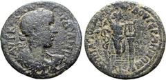 Roman Provicial Gordian III Æ 28mm of Germe, Mysia. AD 238-244. Aurelius Apollonides, first archon. ΑΥΤ Κ Μ ΑΝΤ ΓΟΡΔΙΑΝΟϹ, laureate, draped and cuirassed bust to right / ЄΠΙ Γ ΑΠΟΛΛΩΝΙΔΟΥ ΓЄΡΜΗΝΩΝ, Ap