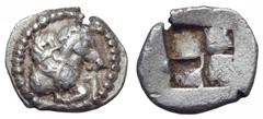 Macedon, Argilos AR Hemiobol. Macedon, Argilos AR Hemiobol. Circa 495-477 BC. Forepart of Pegasos right within border of dots / Quadripartite incuse square. Liampi, Argilos period IV, 101-116; SNG ANS