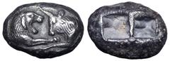 Kingdom of Lydia. Kroisos AR Stater. Kingdom of Lydia. Kroisos AR Stater. Sardes, circa 550-546. Confronted foreparts of lion right and bull left, both with extended foreleg / Double incuse square pun