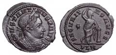 Constantine I Æ Follis. Constantine I Æ Follis. London, AD 312-3. CONSTANTINVS P AVG, laureate and cuirassed bust right / SECVRITAS AVGG, Securitas standing facing, head left, legs crossed, with right
