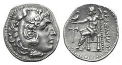 Kingdom of Macedon. Alexander III AR Drachm. Kingdom of Macedon. Alexander III AR Drachm. Amphipolis c. 336-323. Head of Herakles r., wearing lion skin / Zeus Aëtophoros seated l.; stylis in l. field.