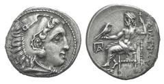 Kingdom of Macedon. Philip III AR Drachm. Kingdom of Macedon. Philip III AR Drachm. Kolophon c. 323-319. Head of Herakles r., wearing lion skin / Zeus Aëtophoros seated l.; monogram in l. field. Price
