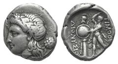 Bithynia, Herakleia Pontika AR Didrachm. Bithynia, Herakleia Pontika AR Didrachm. Timotheus and Dionysios. Tyrants (346/5-337). Wreathed head of Dionysos l., thyrsos over shoulder / Herakles standing 