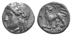 Ionia, Miletos AR Diobol. Ionia, Miletos AR Diobol. c. 331-323. Diopompos, magistrate. Laureate head of Apollo l. / Lion standing l., head r.; star above, MI monogram to l. Deppert-Lippitz 237-243; SN