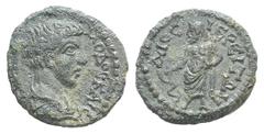Commodus Æ16 of Dioschieron, Lydia. Commodus Æ16 of Dioschieron, Lydia. 177-192. Bare-headed, draped and cuirassed bust r. / Asklepios standing l., holding serpent-staff. BMC 14. 3.23g, 16mm, 6h. Gree