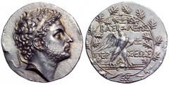 Kingdom of Macedon. Perseus AR Tetradrachm. Kingdom of Macedon. Perseus AR Tetradrachm. Attic weight. Amphipolis, circa 179-173 BC. Diademed head of Perseus right / BAΣΙΛEΩΣ ΠEPΣEΩΣ, eagle with spread