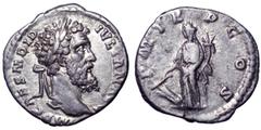 Didius Julianus AR Denarius. Didius Julianus AR Denarius. Rome, AD 193. IMP CAES M DID IVLIAN AVG, laureate head right / P M TR P COS, Fortuna standing left, holding rudder in lowered right hand above