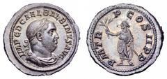 Balbinus AR Denarius. Balbinus AR Denarius. Rome, AD 238. IMP C D CAEL BALBINVS AVG, laureate, draped and cuirassed bust right / P M TR P COS II P P, togate emperor standing left, holding branch and p