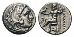 Kingdom of Macedon. Alexander III 'the Great' AR Drachm.Kingdom of Macedon. Alexander III 'the Great' AR Drachm. Lampsakos, circa 323-317 BC. Struck under Philip III Arrhidaios. Head of Herakles right