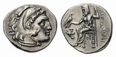 Kingdom of Macedon. Alexander III 'the Great' AR Drachm.Kingdom of Macedon. Alexander III 'the Great' AR Drachm. Lampsakos, circa 310-301 BC. Struck under Antigonos I Monophthalmos. Head of Herakles r