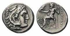 Kingdom of Macedon. Alexander III 'the Great' AR Drachm.Kingdom of Macedon. Alexander III 'the Great' AR Drachm. Lampsakos, circa 310-301 BC. Struck under Antigonos I Monophthalmos. Head of Herakles r
