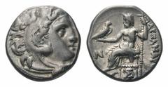 Kingdom of Macedon. Alexander III 'the Great' AR Drachm.Kingdom of Macedon. Alexander III 'the Great' AR Drachm. Kolophon, circa 310-301 BC. Struck under Antigonos I Monophthalmos. Head of Herakles ri