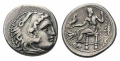 Kingdom of Macedon. Alexander III 'the Great' AR Drachm.Kingdom of Macedon. Alexander III 'the Great' AR Drachm. Magnesia, circa 323-319 BC. Struck under Philip III Arrhidaios. Head of Herakles right,