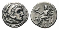 Kingdom of Macedon. Alexander III 'the Great' AR Drachm.Kingdom of Macedon. Alexander III 'the Great' AR Drachm. Magnesia ad Maeandrum, circa 319-305 BC. Struck under Antigonos I Monophthalmos. Head o