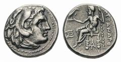 Kingdom of Macedon. Alexander III 'the Great' AR Drachm.Kingdom of Macedon. Alexander III 'the Great' AR Drachm. Magnesia ad Maeandrum, circa 318-301 BC. Struck under Antigonos I Monophthalmos. Head o