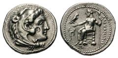 Kingdom of Macedon. Alexander III 'the Great' AR Tetradrachm.Kingdom of Macedon. Alexander III 'the Great' AR Tetradrachm. Tarsus, 327-323 BC. Lifetime issue, struck under Balakros. Head of Herakles r