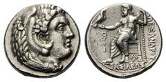 Kingdom of Macedon. Alexander III 'the Great' AR Tetradrachm.Kingdom of Macedon. Alexander III 'the Great' AR Tetradrachm. Arados, Circa 324-320 BC. Struck under Menes or Laomedon. Head of Herakles ri