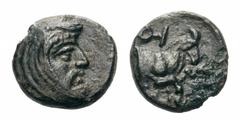 Lydia and Ionia, Satraps. Spithradates Æ10.Lydia and Ionia, Satraps. Spithradates Æ10. Circa 334 BC. Head of satrap wearing Persian headdress right / Forepart of horse right. Winzer 19.4; BMC Ionia p.