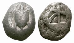 Islands off Attica, Aegina AR Stater. Islands off Attica, Aegina AR Stater. 510-490 BC. Sea turtle / 'Proto-skew' incuse pattern. Asyut Group VIb; HGC 6, 433. 12.00g, 20mm. Well centred, Good Fine. Fr