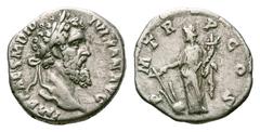 Didius Julianus AR Denarius. Didius Julianus AR Denarius. Rome, AD 193. IMP CAES M DID IVLIAN AVG, laureate head right / P M TR P COS, Fortuna standing left, holding rudder in lowered right hand above