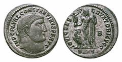 Constantine I Æ Follis. Constantine I Æ Follis. Heraclea, AD 313-317. Laureate head right / Jupiter standing left, holding Victory and sceptre; eagle at feet to left; B//SMHT. RIC VII 75. 3.68g, 22mm,