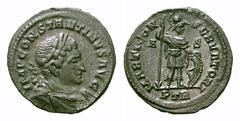 Constantine I Æ Follis. Constantine I Æ Follis. Trier, AD 315-316. IMP CONSTANTINVSAVG, laureate, draped and cuirassed bust r. / MARTI CONSERVATORI, Mars stg. right, holding spear and shield. A - S in