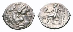 Kingdom of Macedon. Alexander III 'The Great' AR Drachm. Kingdom of Macedon. Alexander III 'The Great' AR Drachm. Mylasa, circa 300-280 BC. Head of Herakles right, wearing lion skin headdress / Zeus A