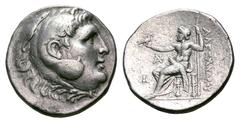 Kings of Pergamon. Attalos I AR Tetradrachm. Mysia, Kingdom of Pergamon. Attalos I AR Tetradrachm. Pergamon, 215-200 BC. Head of Herakles right, wearing lion skin / Zeus Aëtophoros seated left; bee in