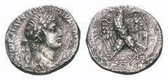 Otho AR Tetradrachm of Antioch, Syria. Otho AR Tetradrachm of Antioch, Syria. Dated RY 1 = AD 69. Laureate head right / Eagle standing left on laurel branch, holding wreath in beak; palm in left field