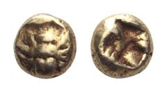 Ionia, uncertain mint EL 1/24 Stater. Circa 600-550 BC. Winged scarab / Rough incuse square. Cf. Triton 8, lot 453 corright (Samian-Euboic stadard, not Milesian), otherwise unpublished. 0.60g, 6mm. Go