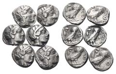 6 X Athens AR Tetradrachms. Mostly Good Fine. Lot sold as seen - no returns.